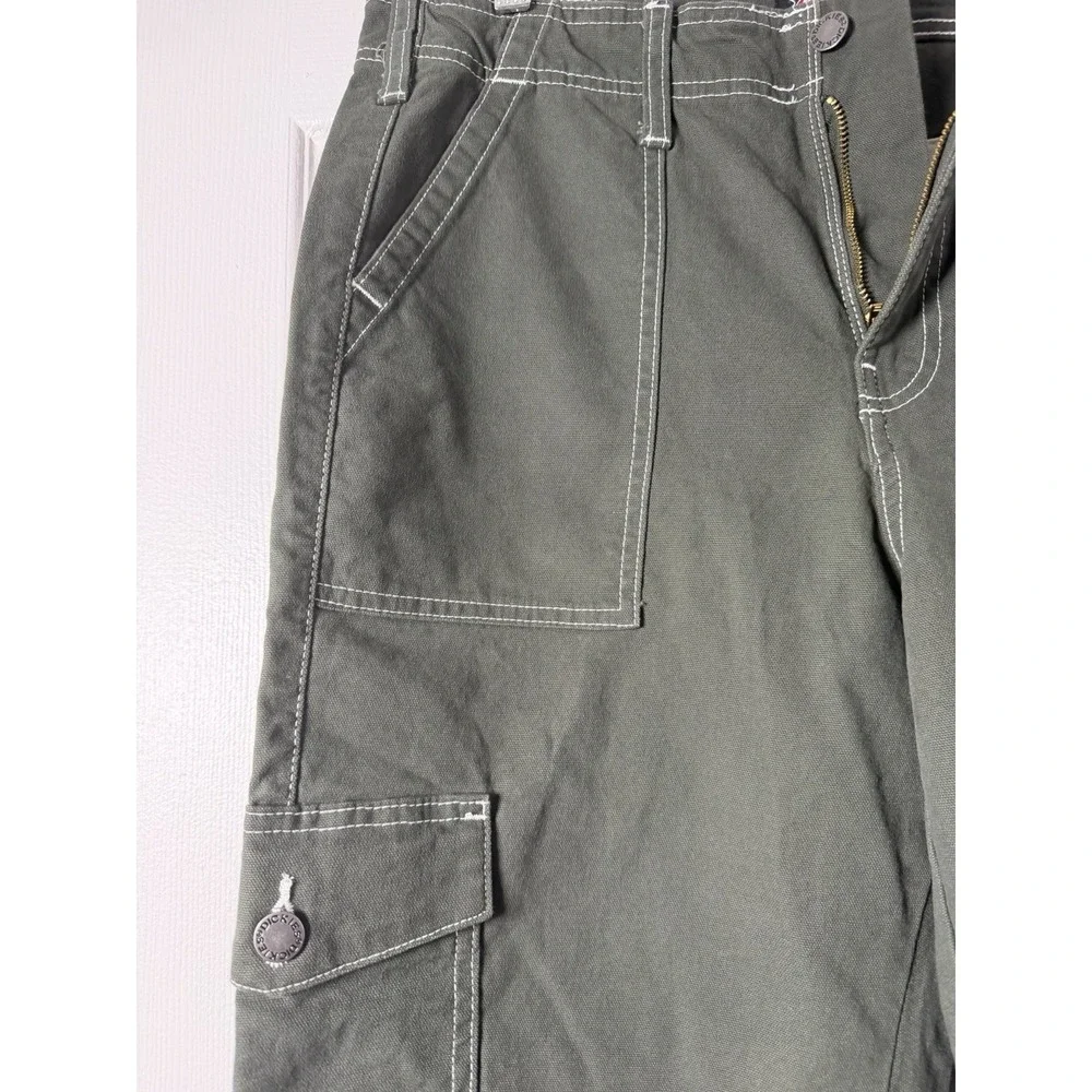 Distressed Dickies Carpenter Pants Olive Size 30x30 Y2K Workwear Grunge Skater